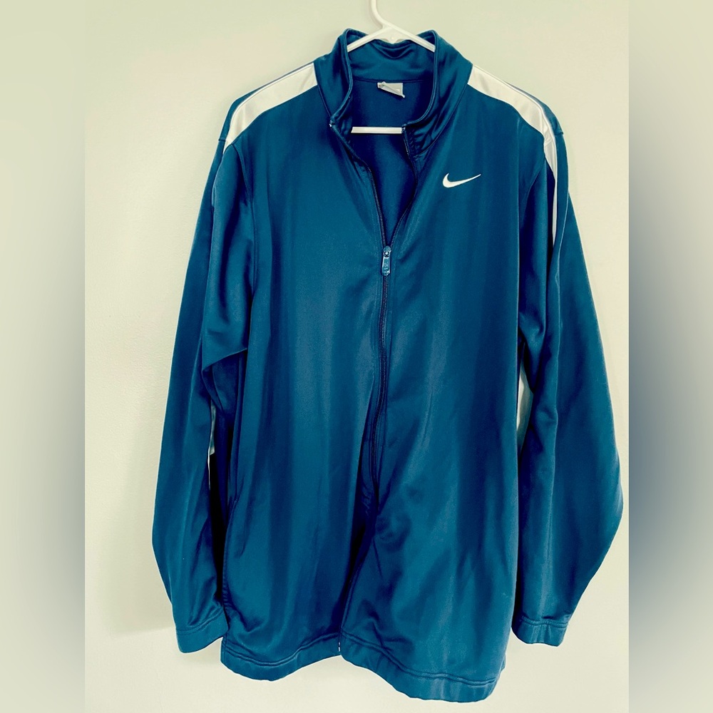 Nike Men’s Track Jacket Zip-up navy blue large